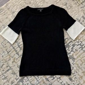 Ann Taylor Sweater Black White XS
